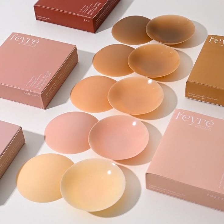 Cache-tétons adhésifs réutilisables en silicone